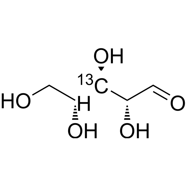 D-Ribose-<sup>13</sup>C-2 Chemical Structure