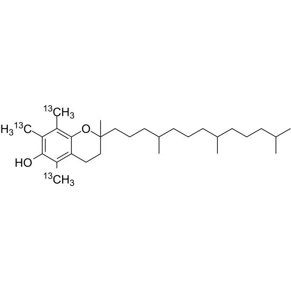 DL-alpha-Tocopherol-<sup>13</sup>C<sub>3</sub> Chemical Structure