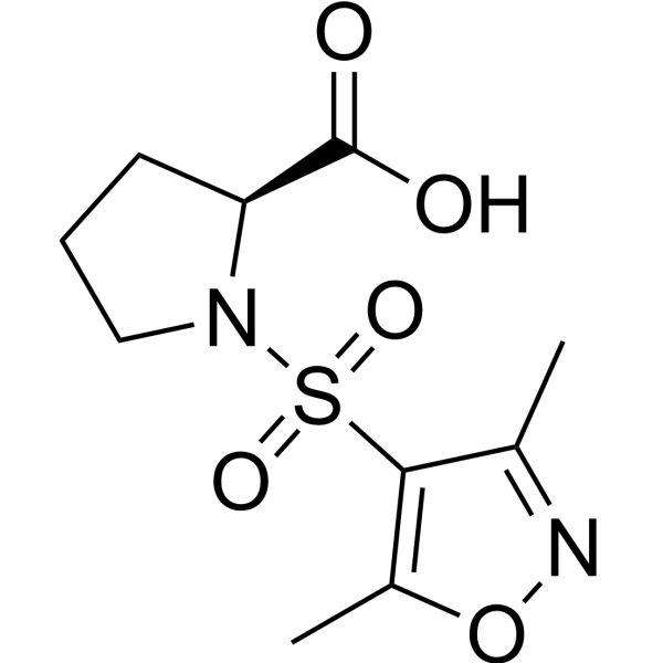 1-[(3,5-Dimethylisoxazol-4-yl)sulfonyl]proline Chemical Structure