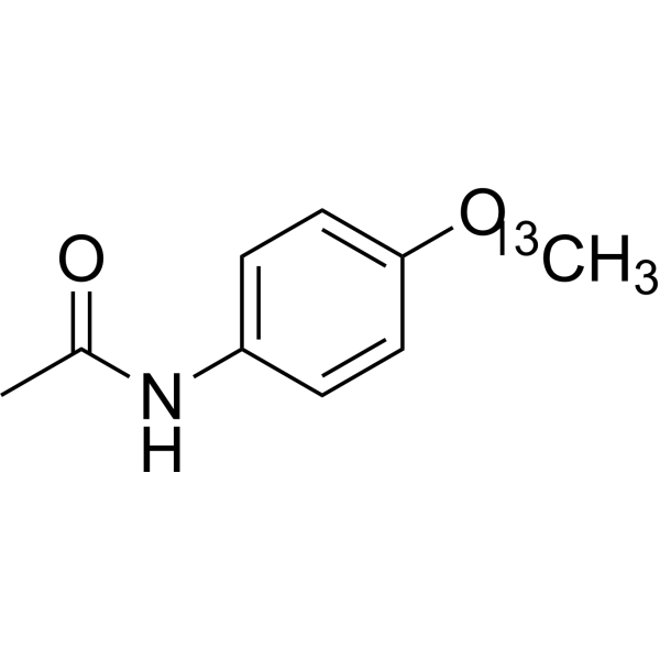 Methacetin-methoxy-<sup>13</sup>C Chemical Structure