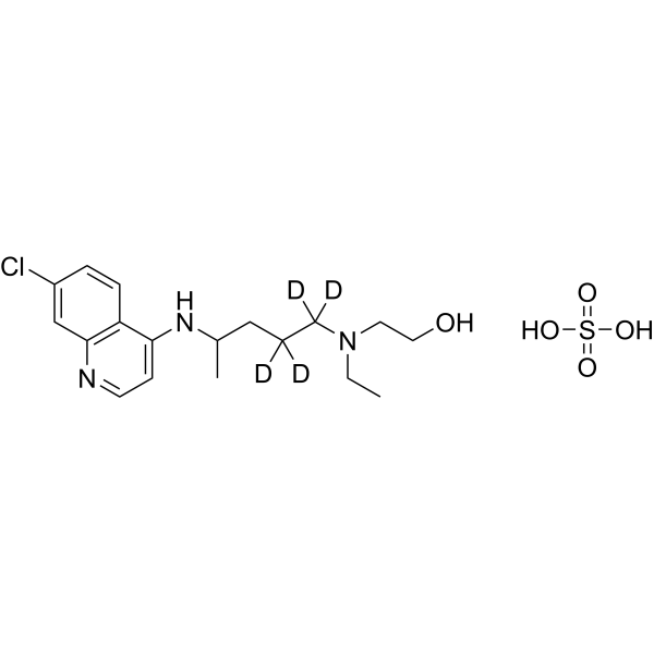 Hydroxychloroquine-d<sub>4</sub>-1 sulfate Chemical Structure