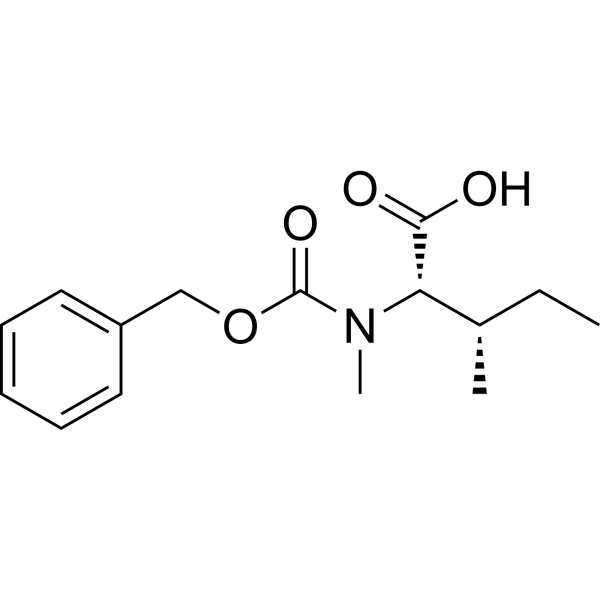 N-((Benzyloxy)carbonyl)-N-methyl-L-isoleucine Chemical Structure