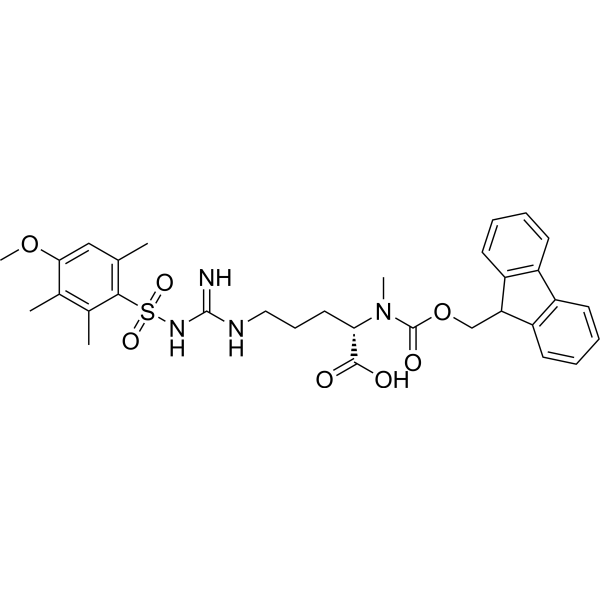N2-(((9H-Fluoren-9-yl)methoxy)carbonyl)-Nw-((4-methoxy-2,3,6-trimethylphenyl)sulfonyl)-N2-methyl-L-<em>arginine</em>