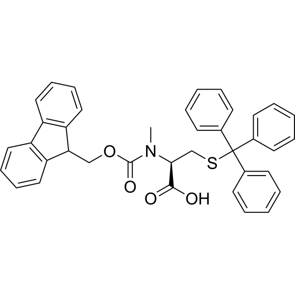 N-(((9H-Fluoren-9-yl)methoxy)carbonyl)-N-methyl-S-trityl-L-cysteine Chemical Structure
