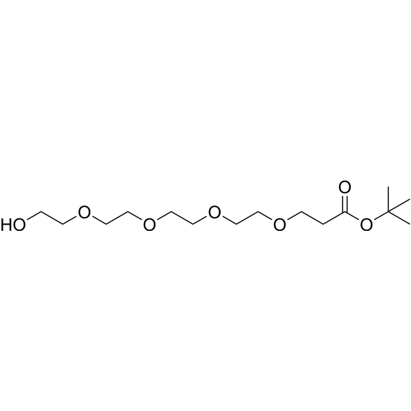 Hydroxy-PEG4-(CH2)2-Boc Chemical Structure