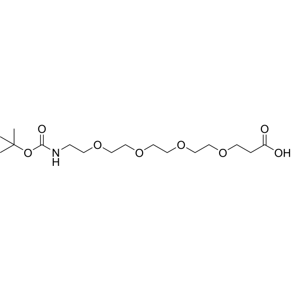 Boc-NH-PEG4-CH2CH2COOH Chemical Structure