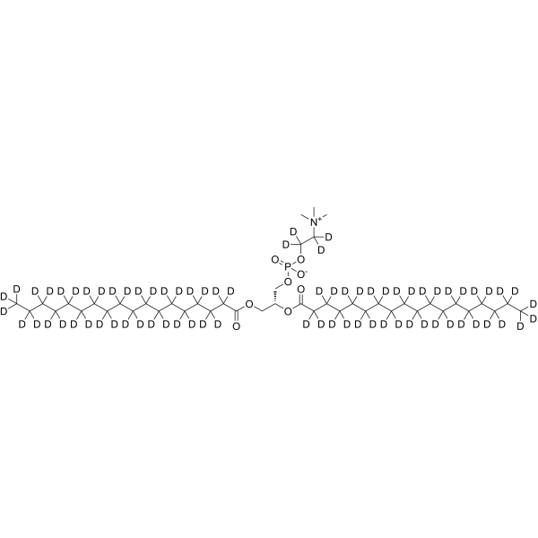 1,2-Distearoyl-sn-glycero-3-phosphorylcholine-d<sub>74</sub> Chemical Structure