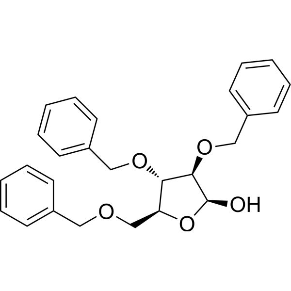 2,3,5-Tri-O-benzyl-β-L-arabinofuranose Chemical Structure