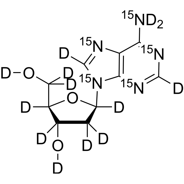 2'-Deoxyadenosine-<sup>15</sup>N<sub>5</sub>,d<sub>13</sub> Chemical Structure