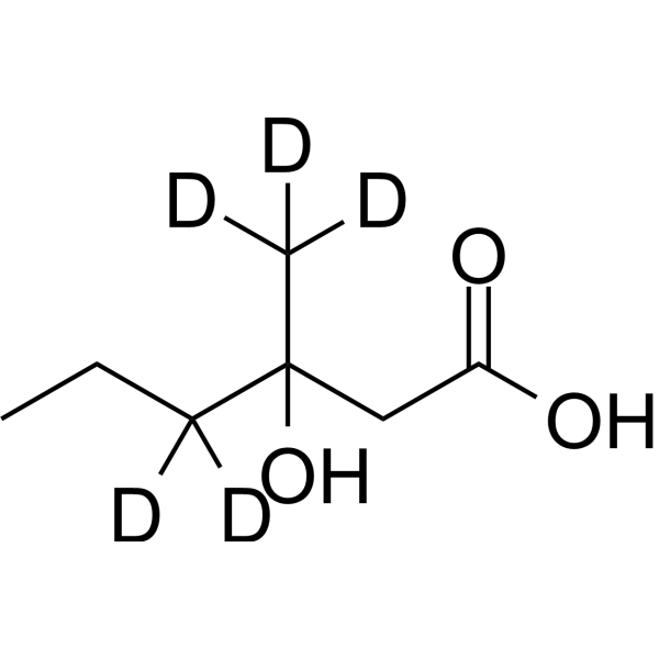 3-Hydroxy-3-methylhexanoic acid-d<sub>5</sub> Chemical Structure