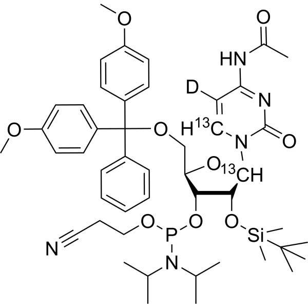 Ac-rC Phosphoramidite-<sup>13</sup>C<sub>2</sub>,d<sub>1</sub> Chemical Structure