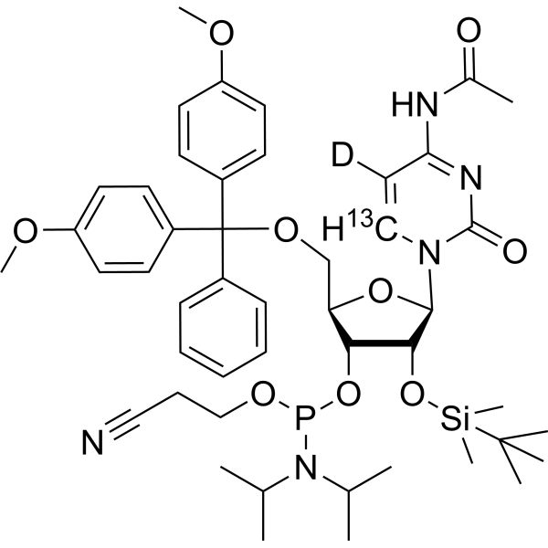 Ac-rC Phosphoramidite-<sup>13</sup>C,d<sub>1</sub> Chemical Structure