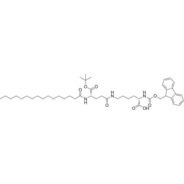 Fmoc-Lys(Pal-Glu-OtBu)-OH Chemical Structure