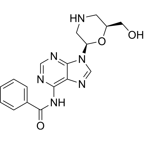 N6-Benzoyl-7’-OH-morpholino adenine Chemical Structure