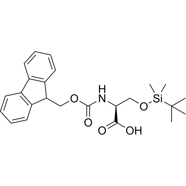 N-(((9H-Fluoren-9-yl)methoxy)carbonyl)-O-(tert-butyldimethylsilyl)-L-serine Chemical Structure