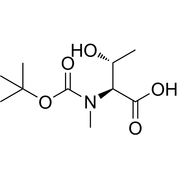 N-(tert-Butoxycarbonyl)-N-methyl-L-threonine Chemical Structure