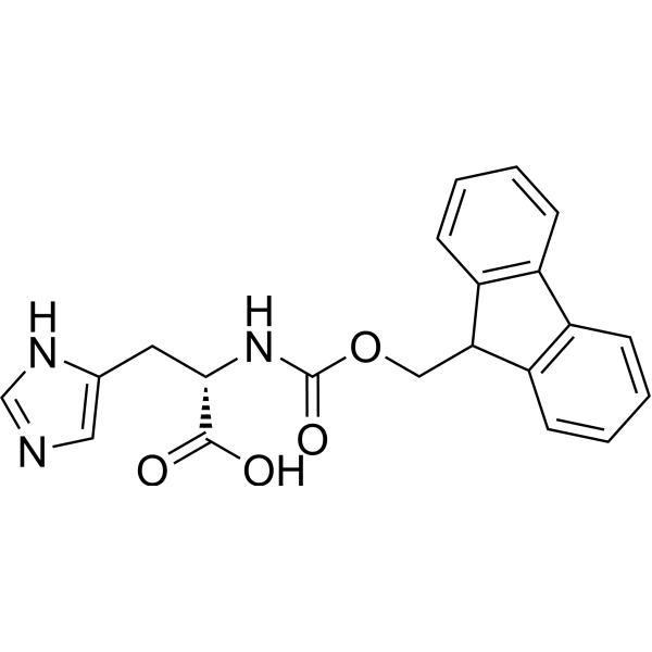 (((9H-Fluoren-9-yl)methoxy)carbonyl)-L-histidine Chemical Structure