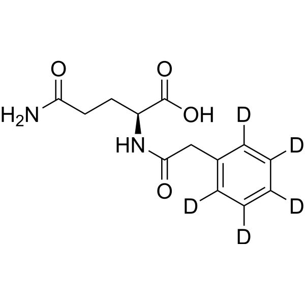 Phenylacetylglutamine-d<sub>5</sub> Chemical Structure