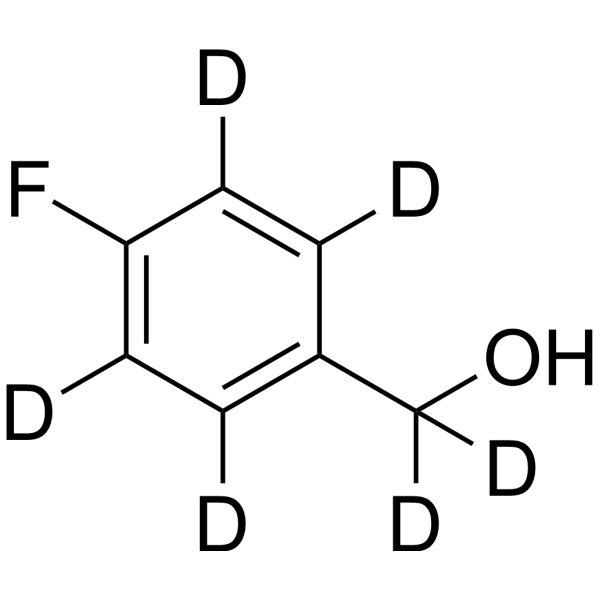 (4-Fluorophenyl)methanol-d<sub>6</sub> Chemical Structure