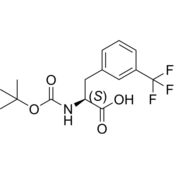 (S)-3-((tert-Butoxycarbonyl)amino)-3-(3-(trifluoromethyl)phenyl)propanoic acid Chemical Structure