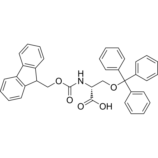N-(((9H-Fluoren-9-yl)methoxy)carbonyl)-O-trityl-D-serine Chemical Structure
