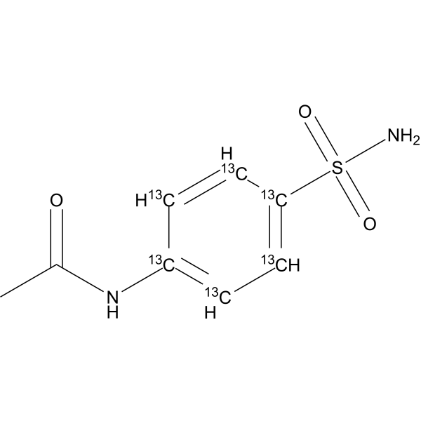 N-Acetylsulfanilamide-<sup>13</sup>C<sub>6</sub> Chemical Structure