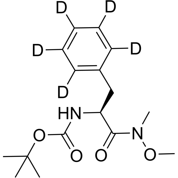 N-Boc-N-methoxy-N-methyl-L-phenyl-alaninamide-d<sub>5</sub> Chemical Structure