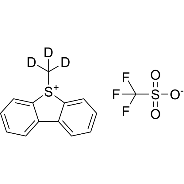 5-Methyl-5H-dibenzo[b,d]thiophen-5-ium trifluoromethanesulfonate-d<sub>3</sub> Chemical Structure