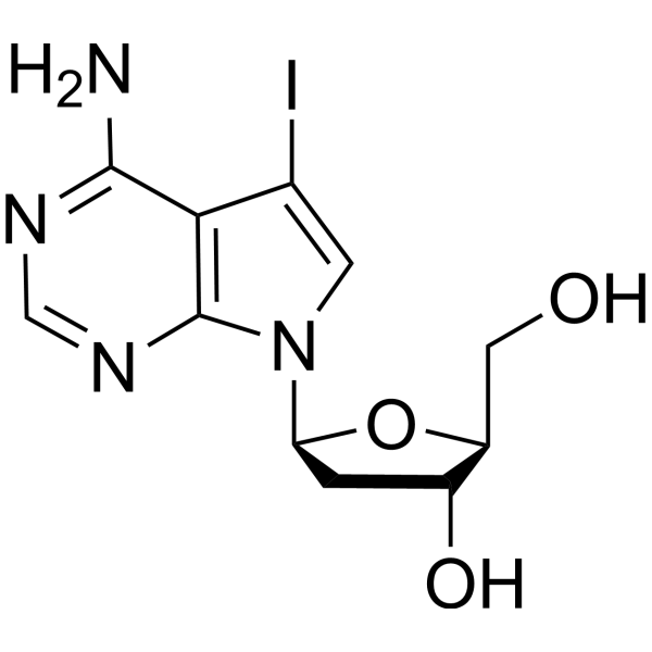 (2S,3R,5S)-7-Deaza-2'-deoxy-7-iodoadenosine Chemical Structure
