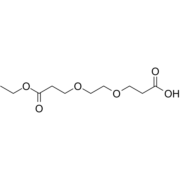 Acid-PEG2-ethyl propionate Chemical Structure