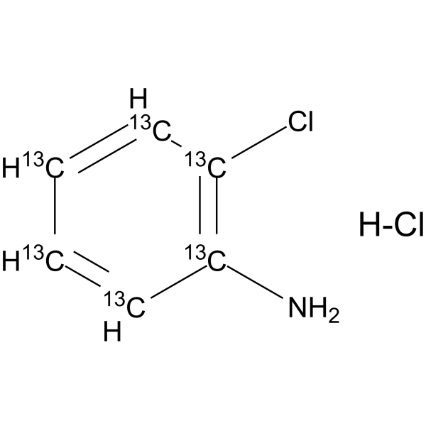 2-Chloroaniline hydrochloride-<sup>13</sup>C<sub>6</sub> Chemical Structure