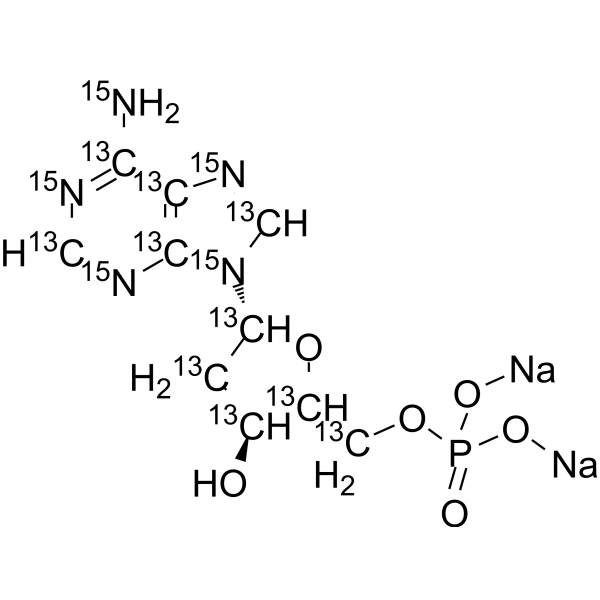 2′-Deoxyadenosine 5′-monophosphate-13<em>C</em>10,15N5 disodium