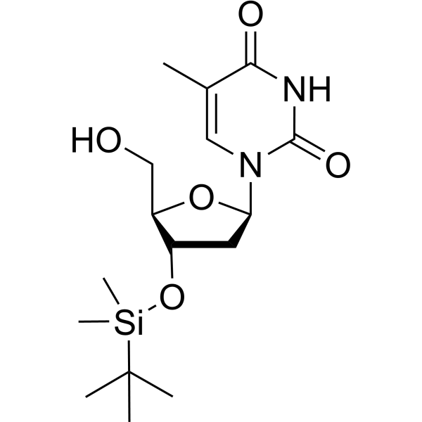 3’-O-t-Bulyldimethylsilylthymidine Chemical Structure