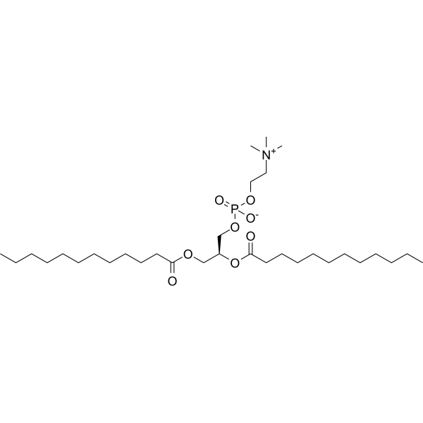 (S)-1,2-Dilauroyl-sn-glycero-3-phosphocholine Chemical Structure
