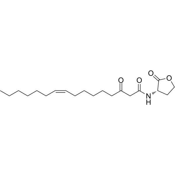 N-3-oxo-Hexadec-11Z-enoyl-L-homoserine lactone Chemical Structure