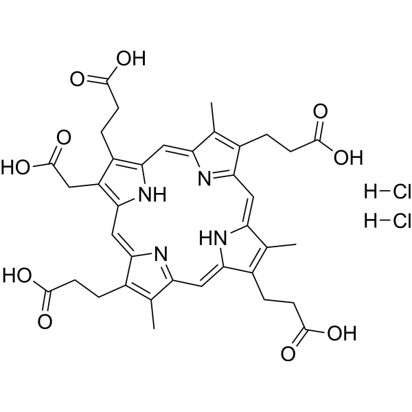Pentacarboxylporphyrin I dihydrochloride Chemical Structure