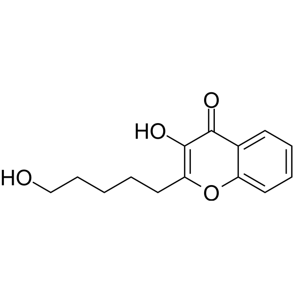 3-Hydroxy-2-(5-hydroxypentyl)chromen-4-one Chemical Structure