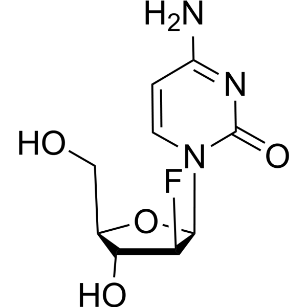 2’-Deoxy-2’-fluoro-b-D-arabinocytidine Chemical Structure