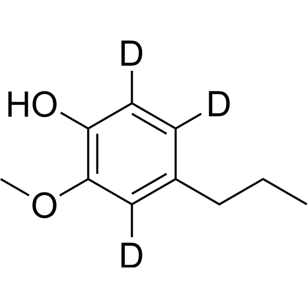 2-Methoxy-4-propylphenol-d<sub>3</sub> Chemical Structure
