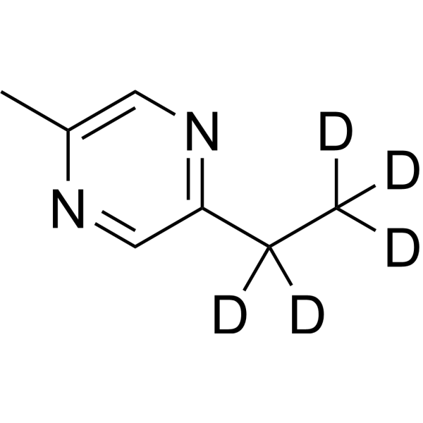 2-Ethyl-5-methylpyrazine-d<sub>5</sub> Chemical Structure