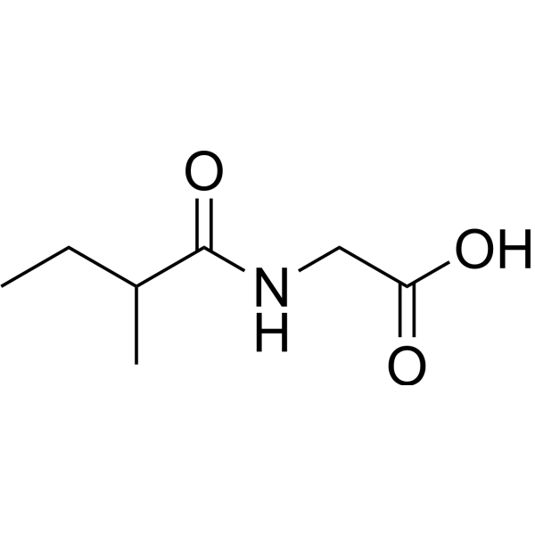 N-(2-Methylbutyryl)glycine Chemical Structure
