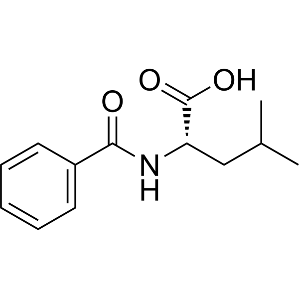 N-Benzoyl-L-leucine Chemical Structure