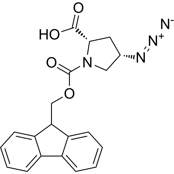 cis-Fmoc-Pro(4-N3)-OH Chemical Structure