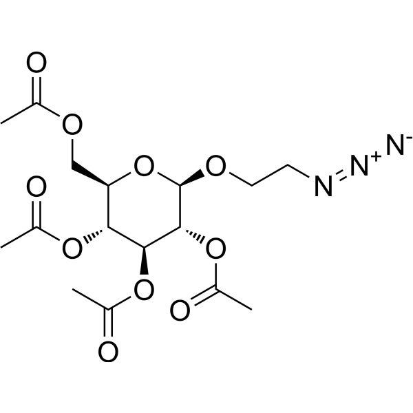 2-Azidoethyl 2,3,4,6-Tetra-O-acetyl-β-D-glucopyranoside Chemical Structure