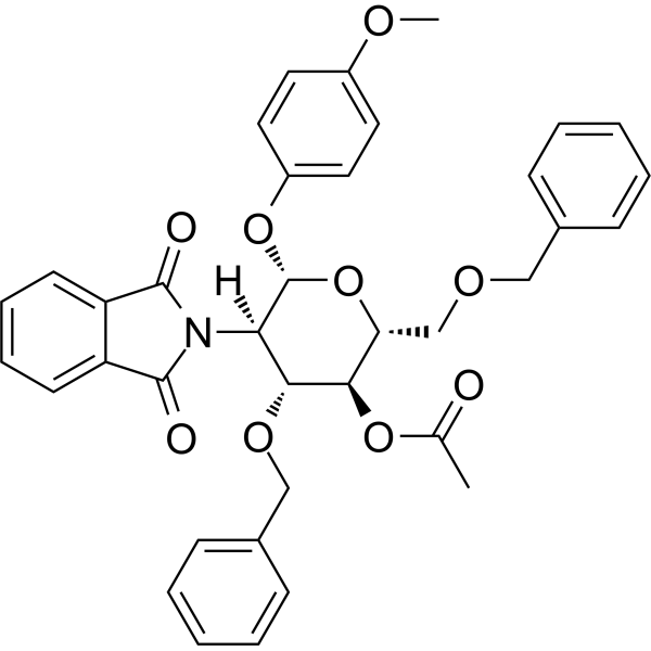 GlcNPhth[36Bn,4Ac]-β-MP Chemical Structure