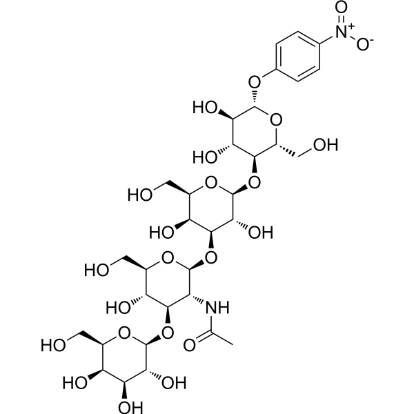 Galβ(1-3)GlcNAcβ(1-3)Galβ(1-4)Glc-β-pNP Chemical Structure