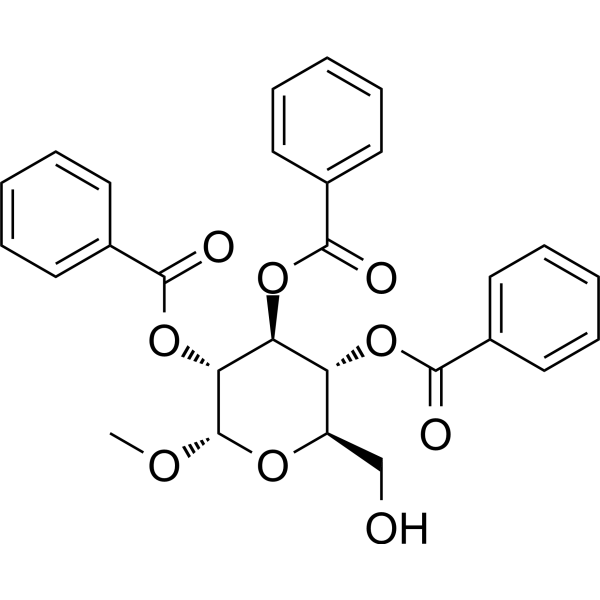 Methyl 2,3,4-Tri-O-benzoyl-α-D-glucopyranoside Chemical Structure