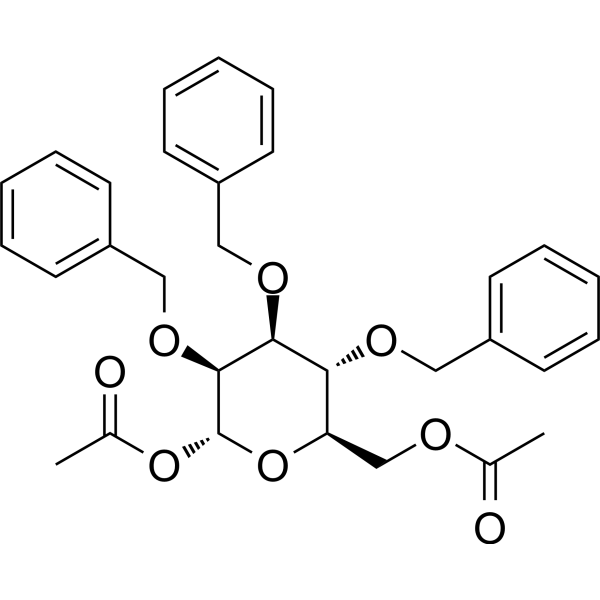 1,6-Di-O-acetyl-2,3,4-tri-O-benzyl-α-D-mannopyranose Chemical Structure