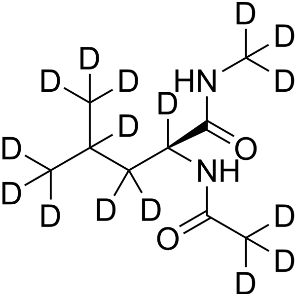 (2S)-2-(Acetylamino)-N,4-dimethylpentanamide-d<sub>16</sub> Chemical Structure