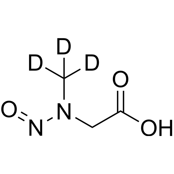 2-[Methyl(nitroso)amino]acetic acid-d<sub>3</sub> Chemical Structure